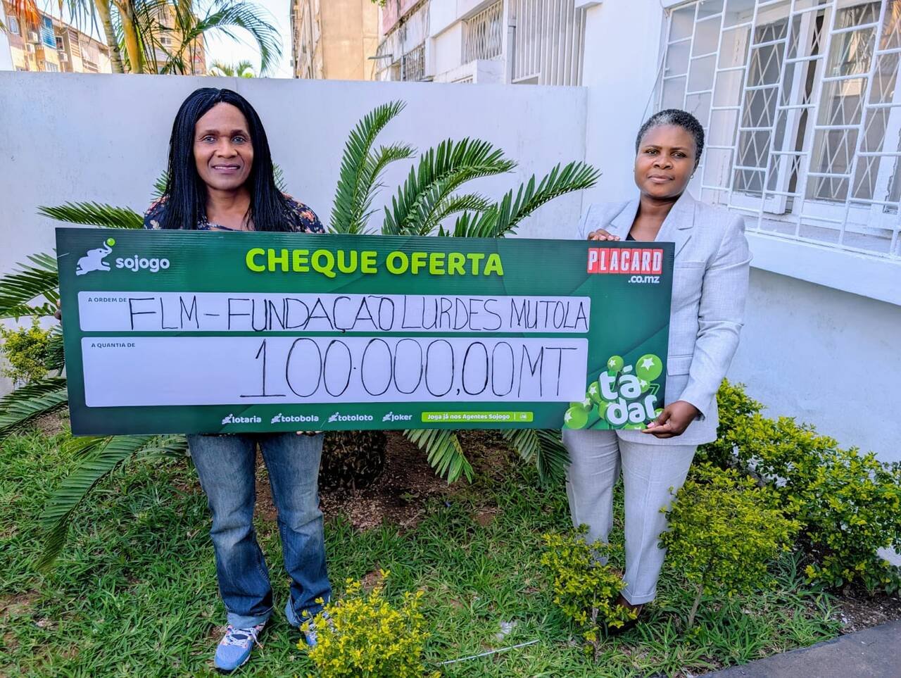 SOJOGO Doa 100 Mil Meticais Para a Fundação Lurdes Mutola •